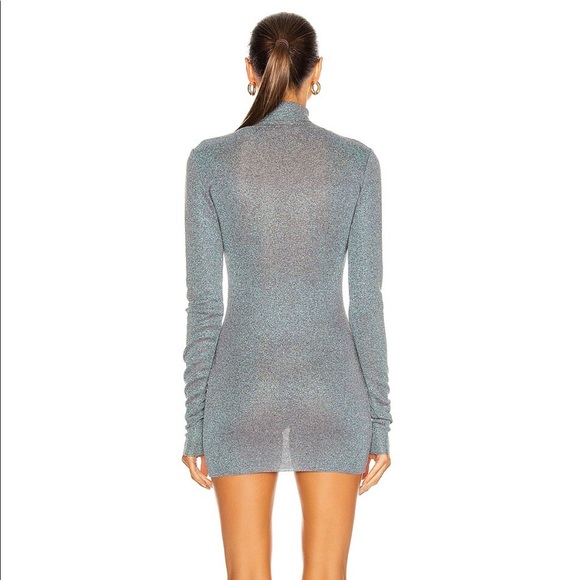 ZEYNEP ARCAY METALLIC MINI-DRESS, IT/40 GREY-BLUE - Picture 9 of 11